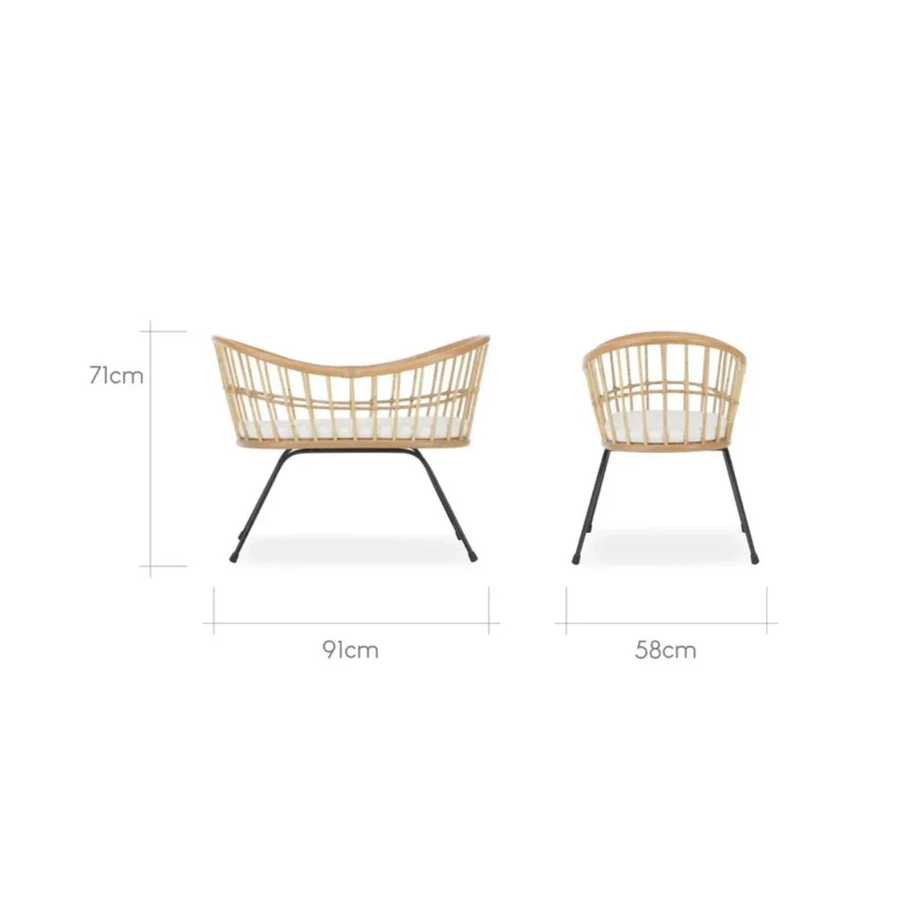CuddleCo Aria Wave Crib - Rattan