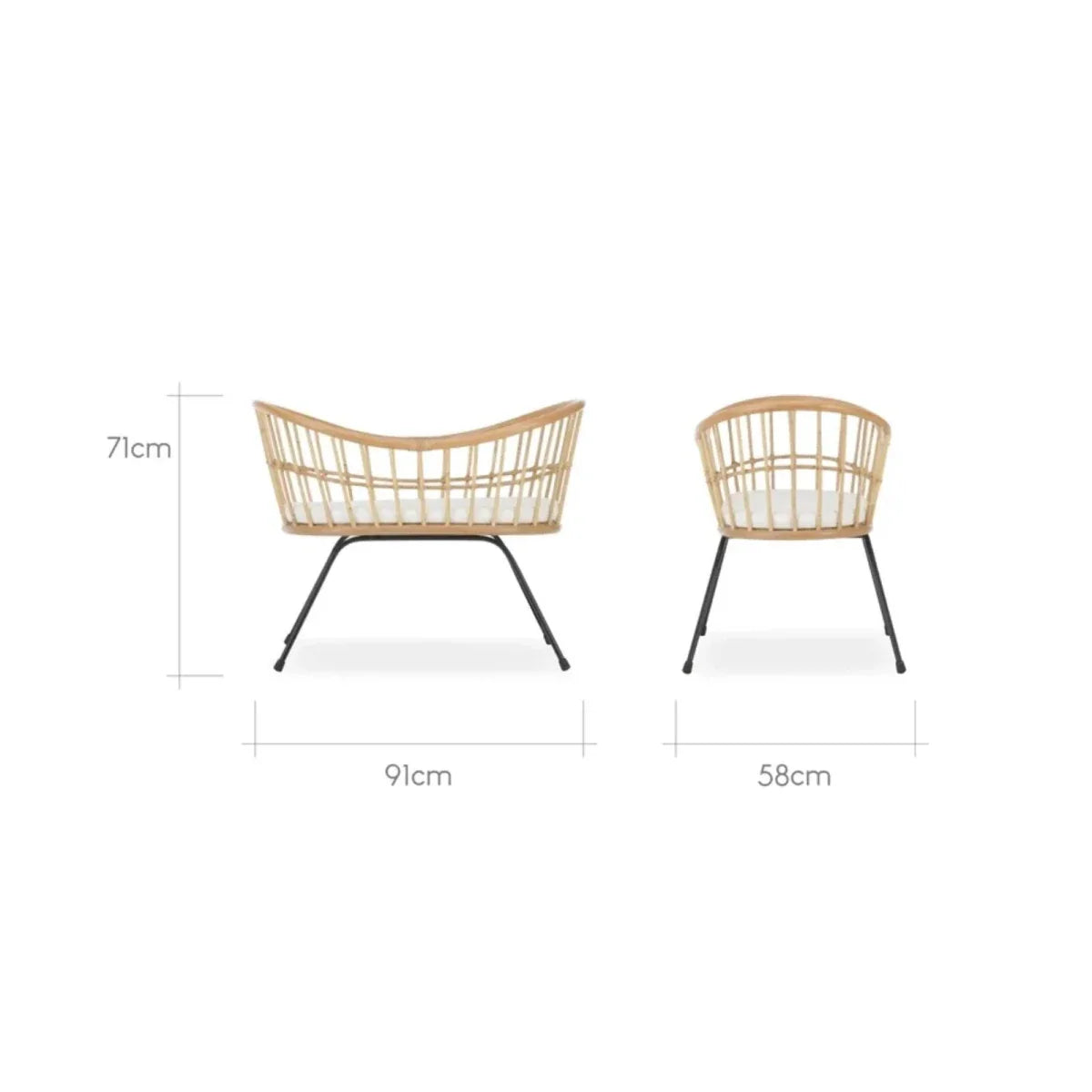 CuddleCo Aria Wave Crib - Rattan