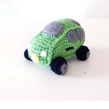 Vehicle Rattle Gift Set - Green Car, Blue Car, Tractor and Red Race Car