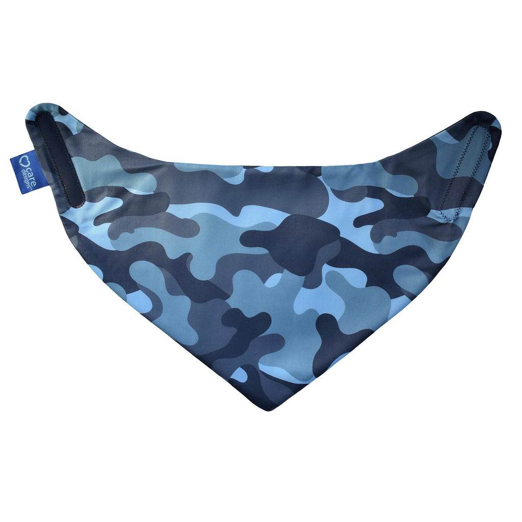 Neckerchief Style Dribble Bib - Small - Blue Camouflage