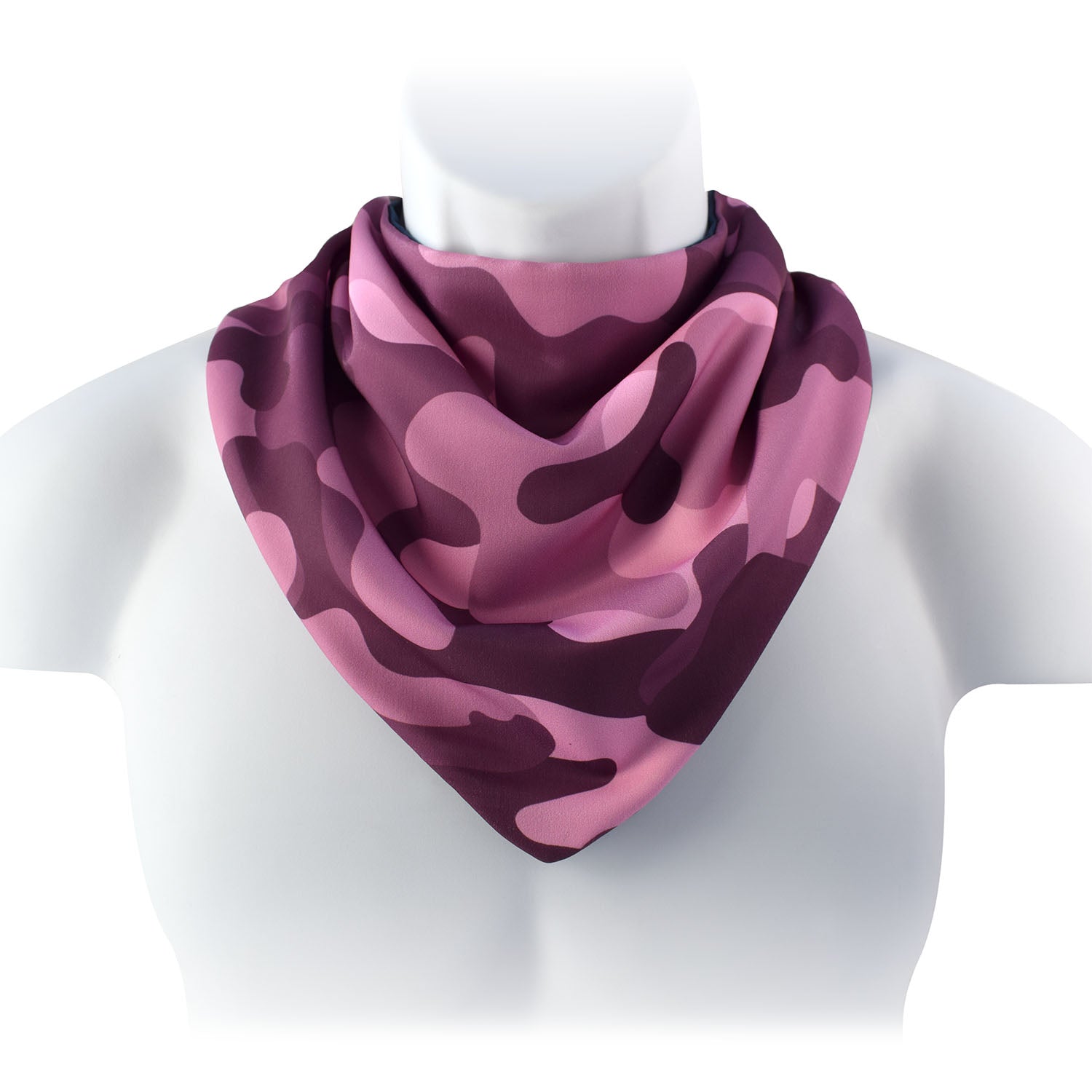 Neckerchief Style Dribble Bib - Small - Pink Camouflage