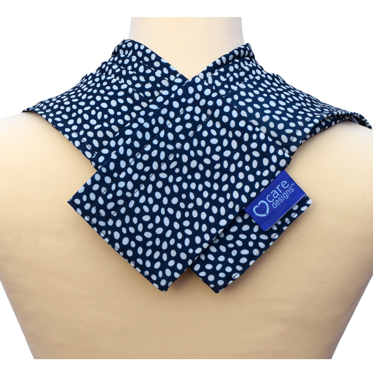 Pashmina Scarf Style Clothing Protector - Navy Dot