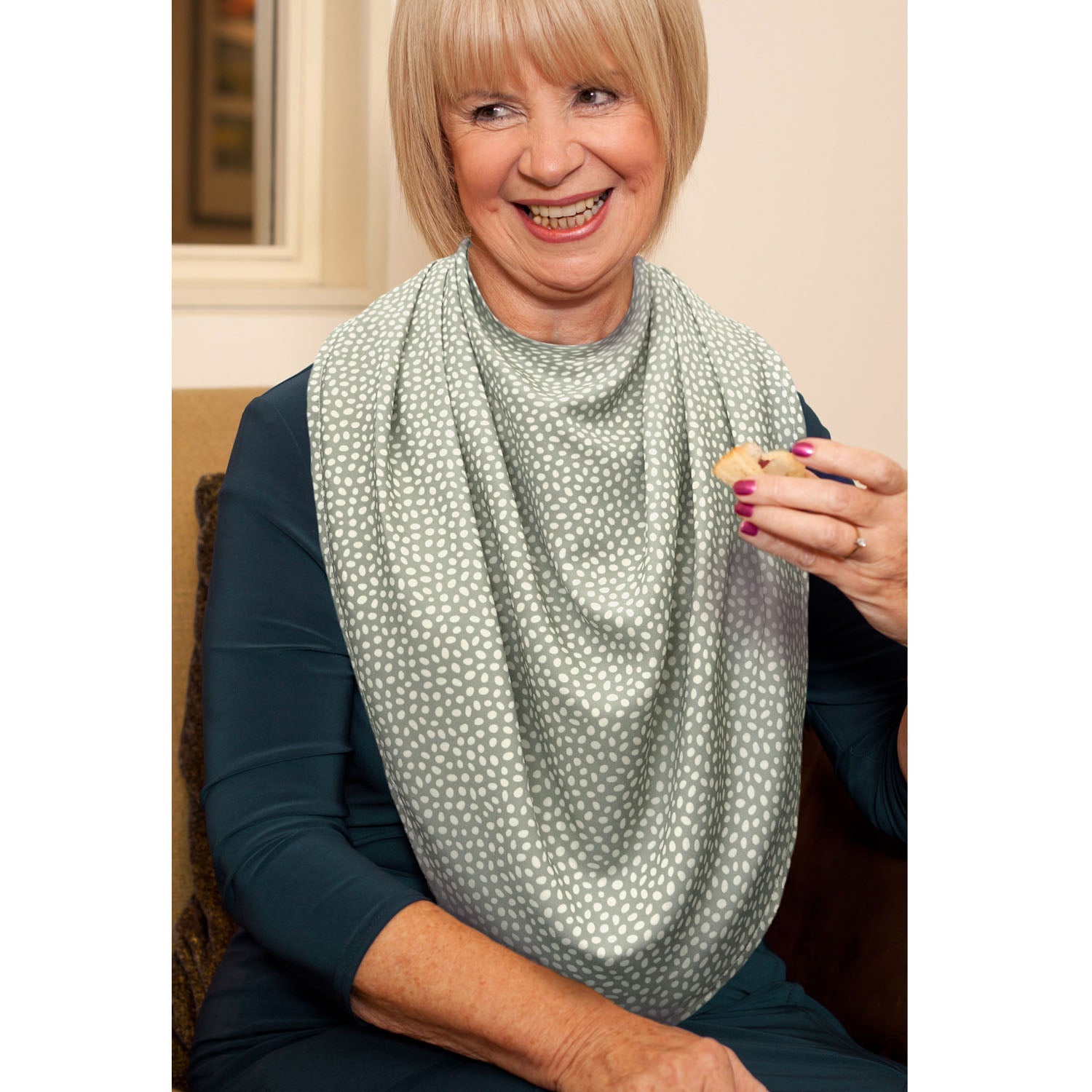 Pashmina Scarf Style Clothing Protector - Sage Dot