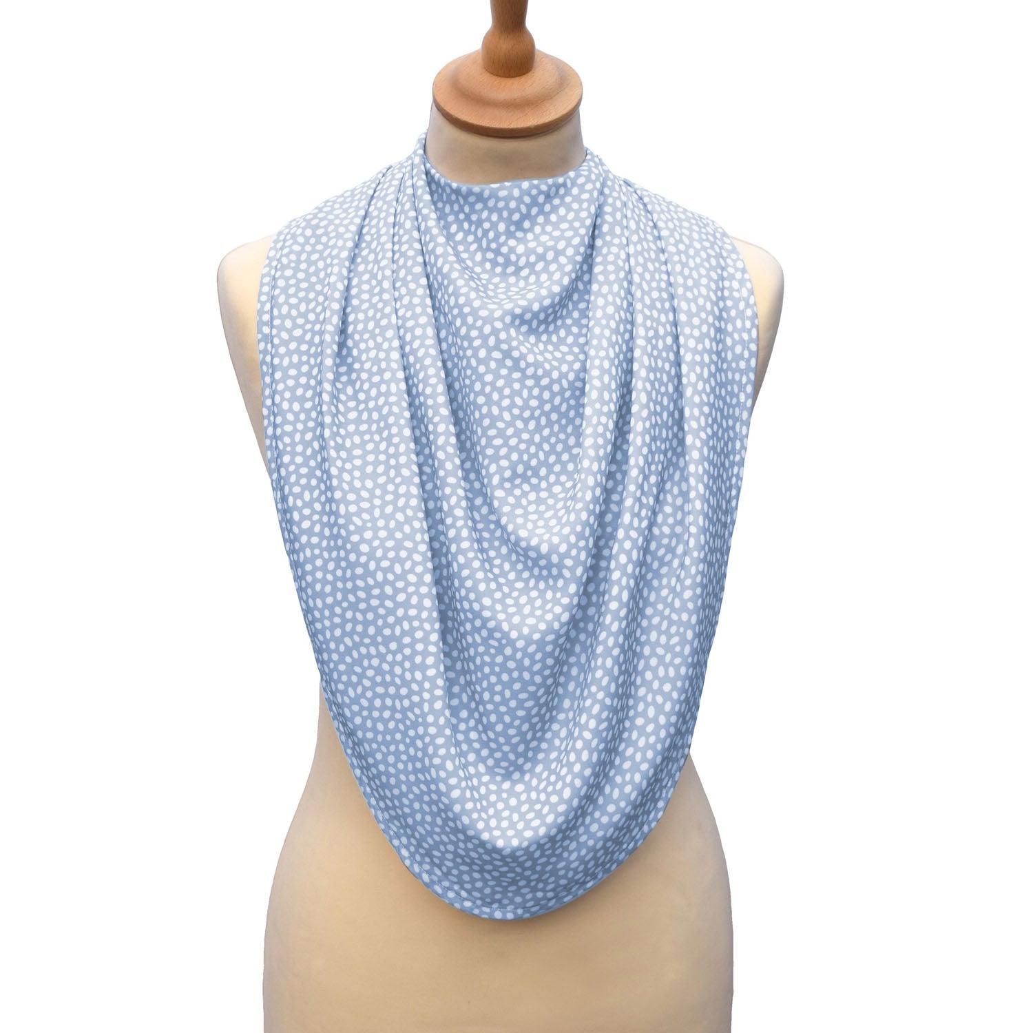 Pashmina Scarf Style Clothing Protector - Blue Dot