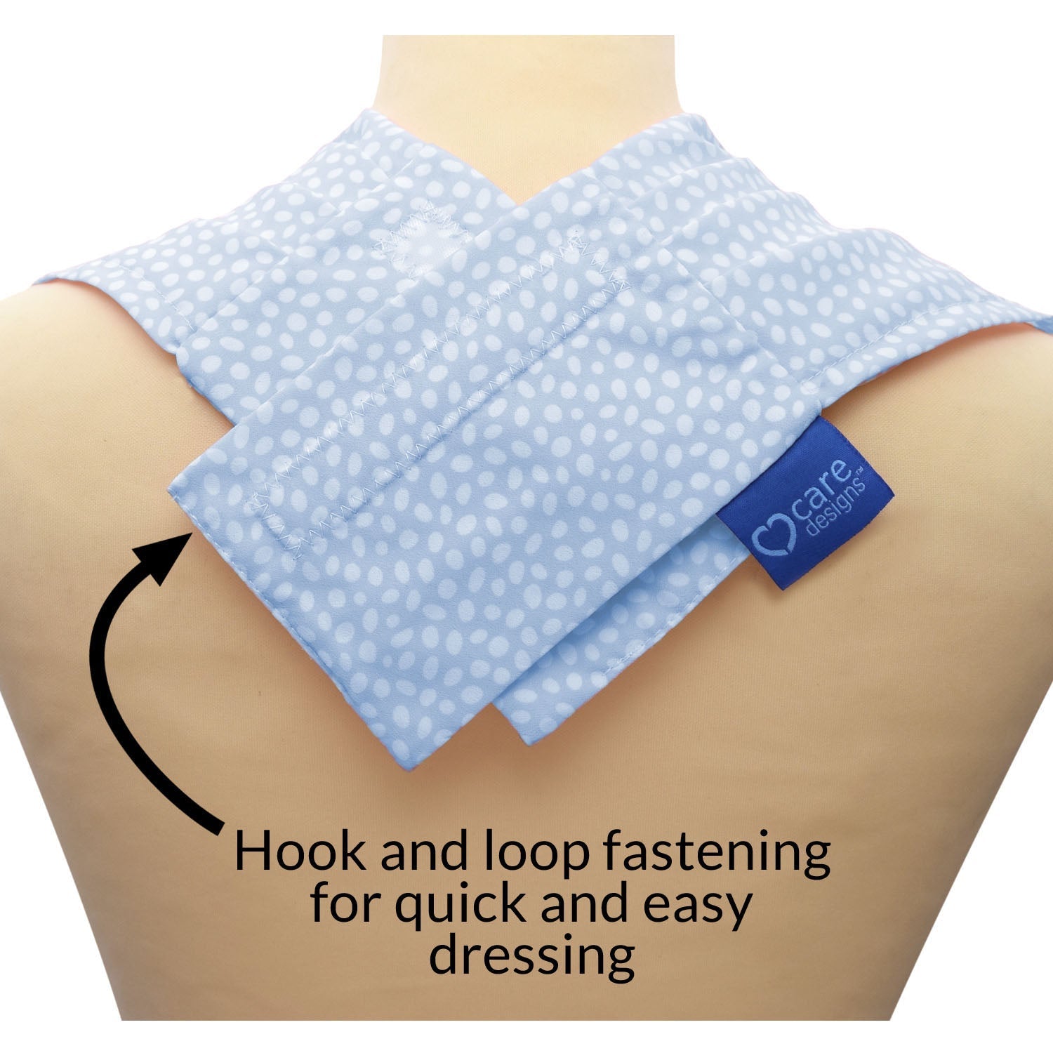 Pashmina Scarf Style Clothing Protector - Blue Dot