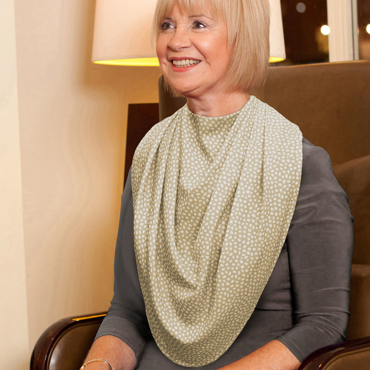Pashmina Scarf Style Clothing Protector - Sage Dot
