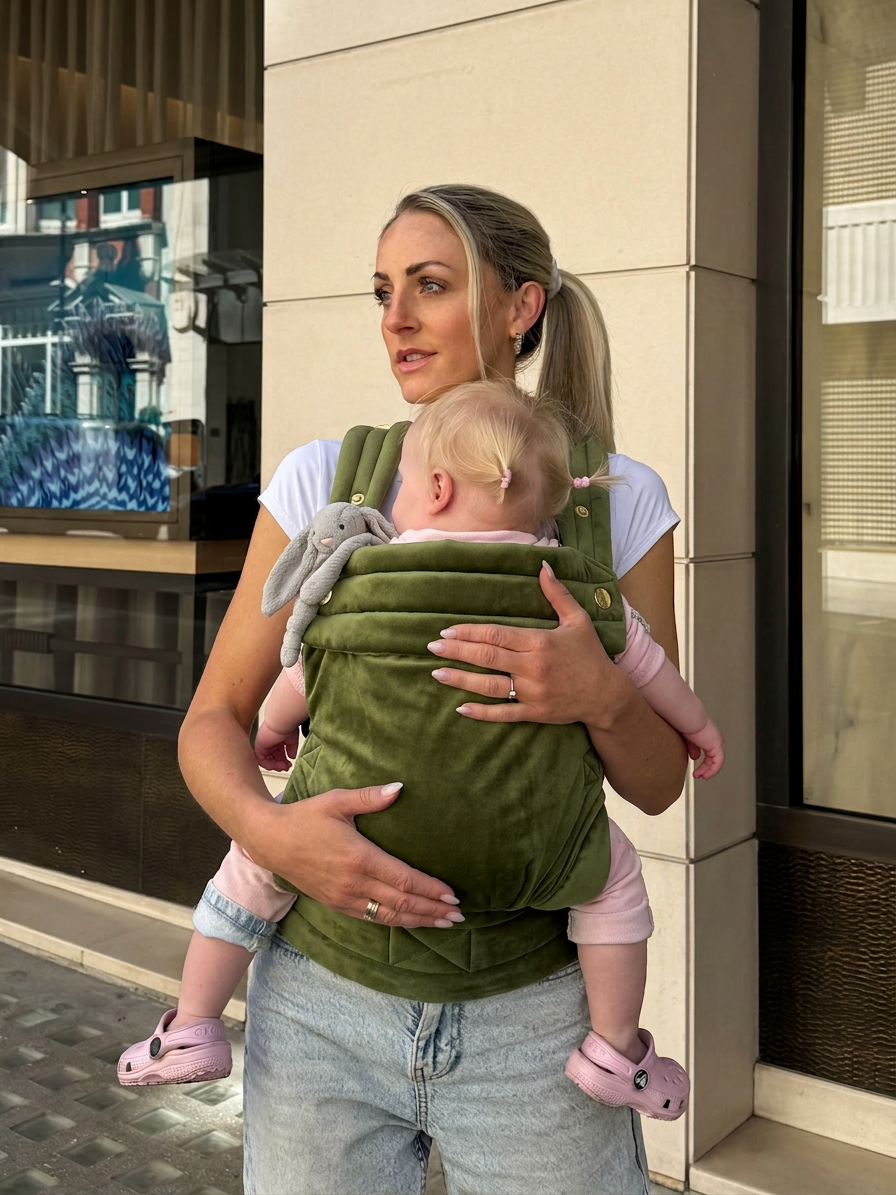 Velvet Baby Carrier - Cedar Green