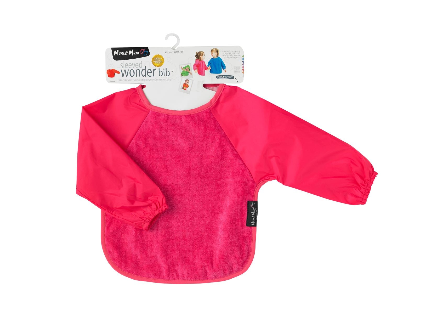 SPECIAL OFFER 5 PACK Mum 2 Mum Sleeved SMALL Wonder Bibs (Selected Colours)