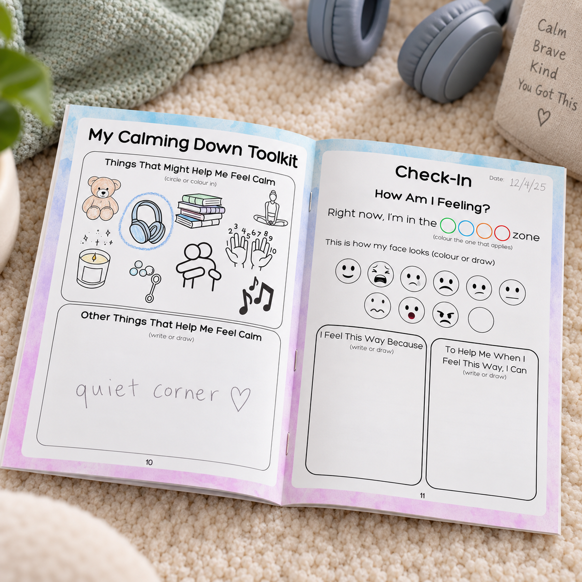 My Emotions & Regulation Workbook for Kids