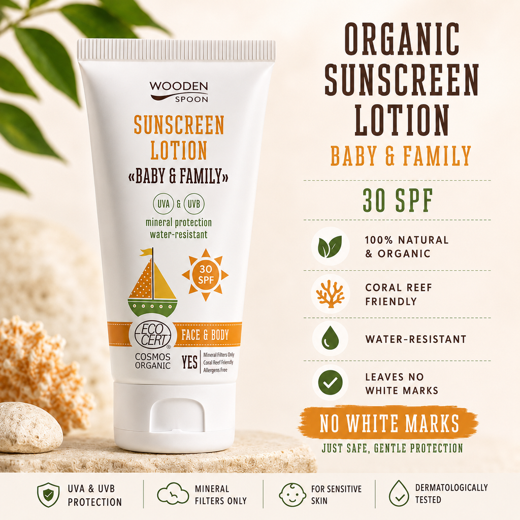 Guardian Angel Naturals - Organic Sunscreen Lotion Baby & Family 30 SPF- 150ml