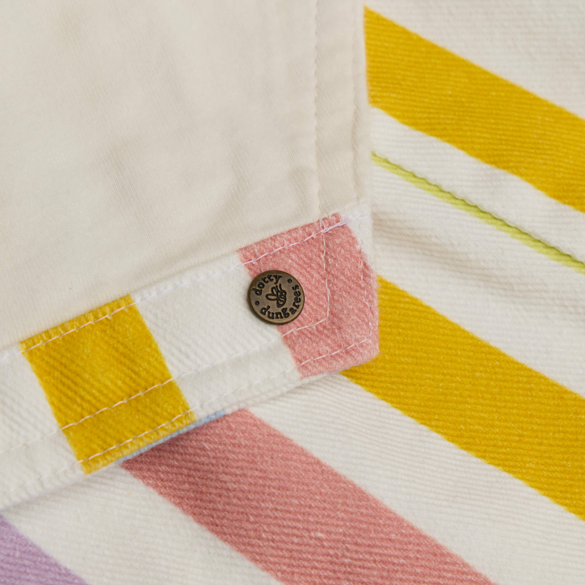 Dotty Dungarees Classic Wide Stripe Dress - Multicolour