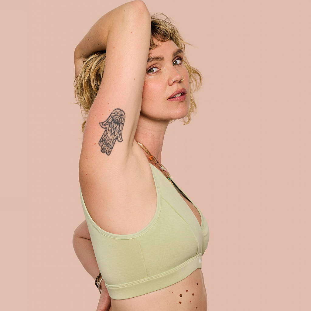 LESH - Clipless Comfort Leakproof Nursing Bra - Black / Pink / Beige