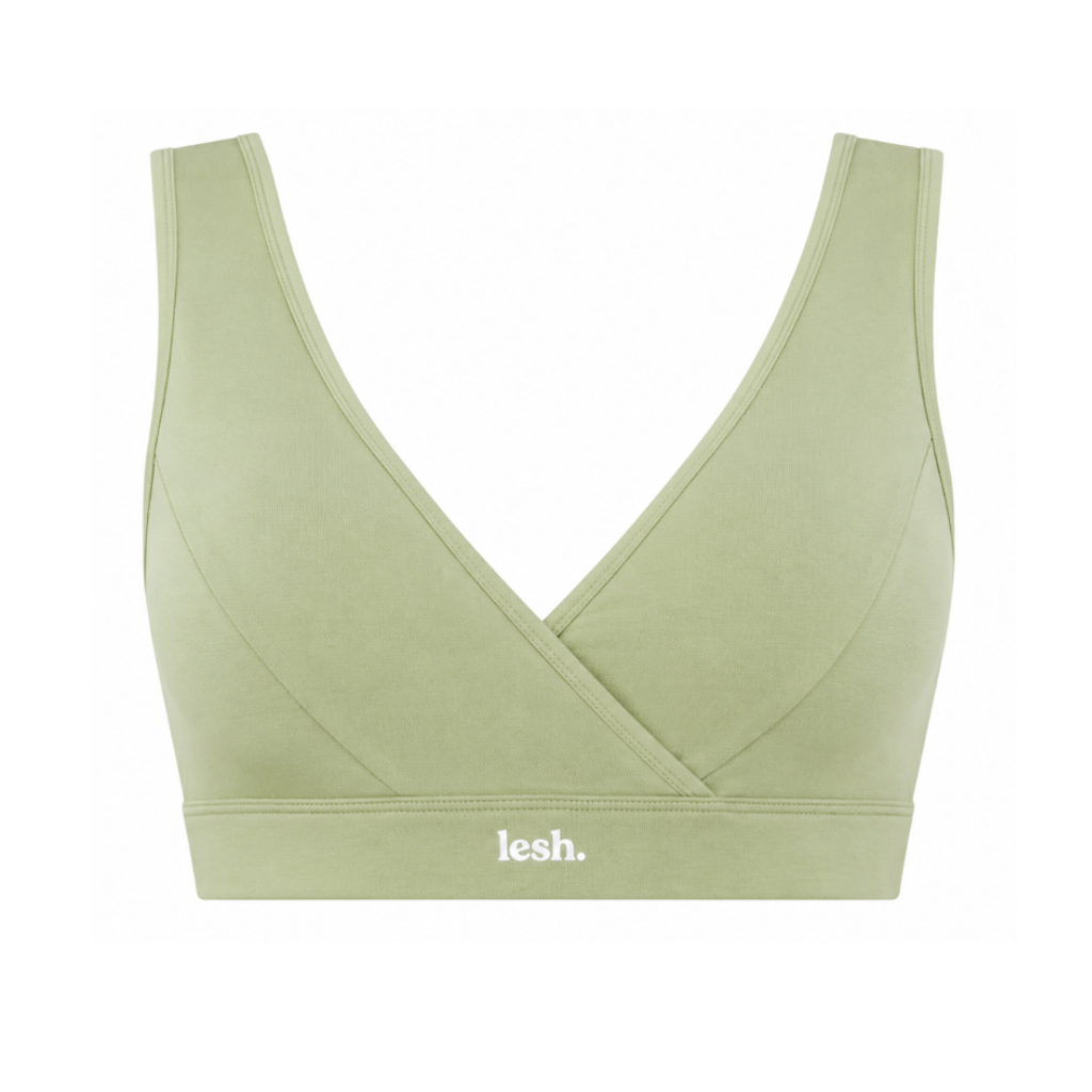 LESH - Clipless Comfort Leakproof Nursing Bra - Black / Pink / Beige