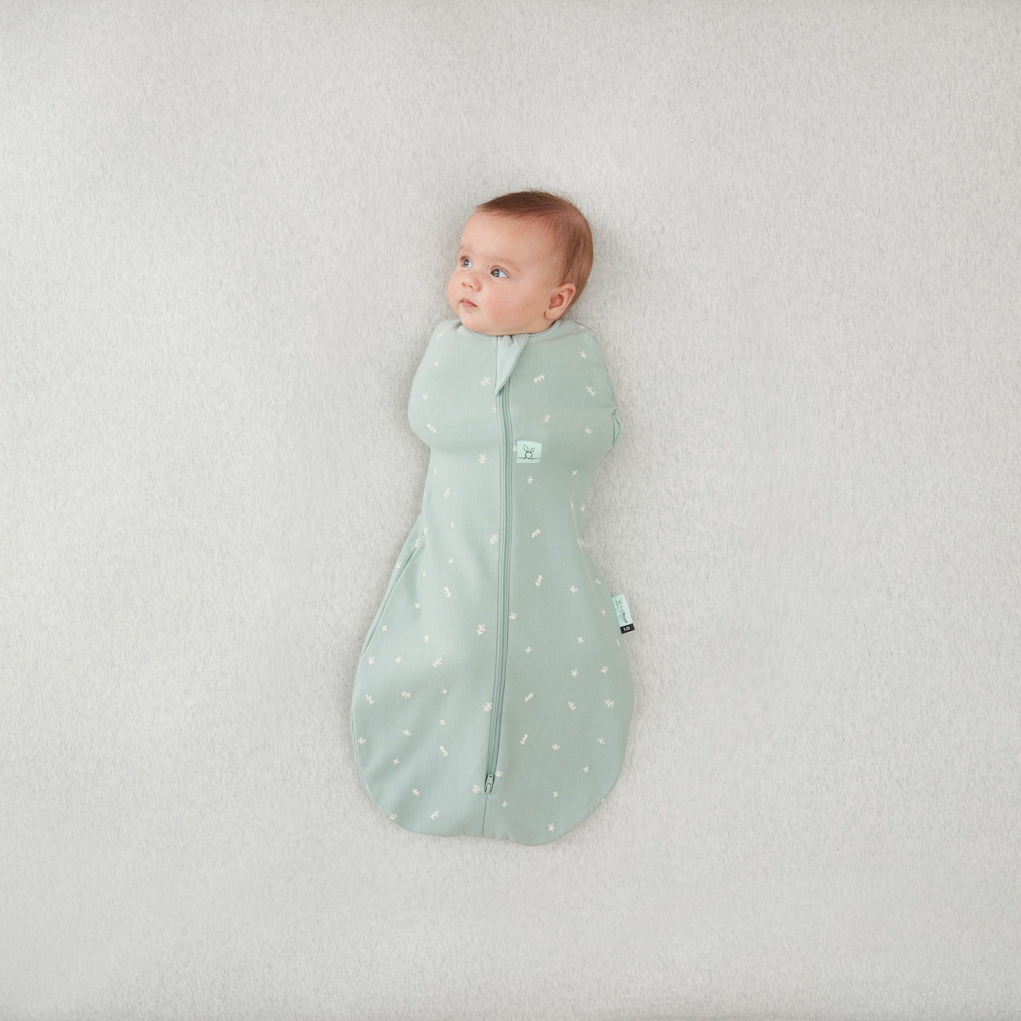 ergoPouch - Organic All Year Cocoon Swaddle Sleeping Bag - Sage - 1.0 TOG