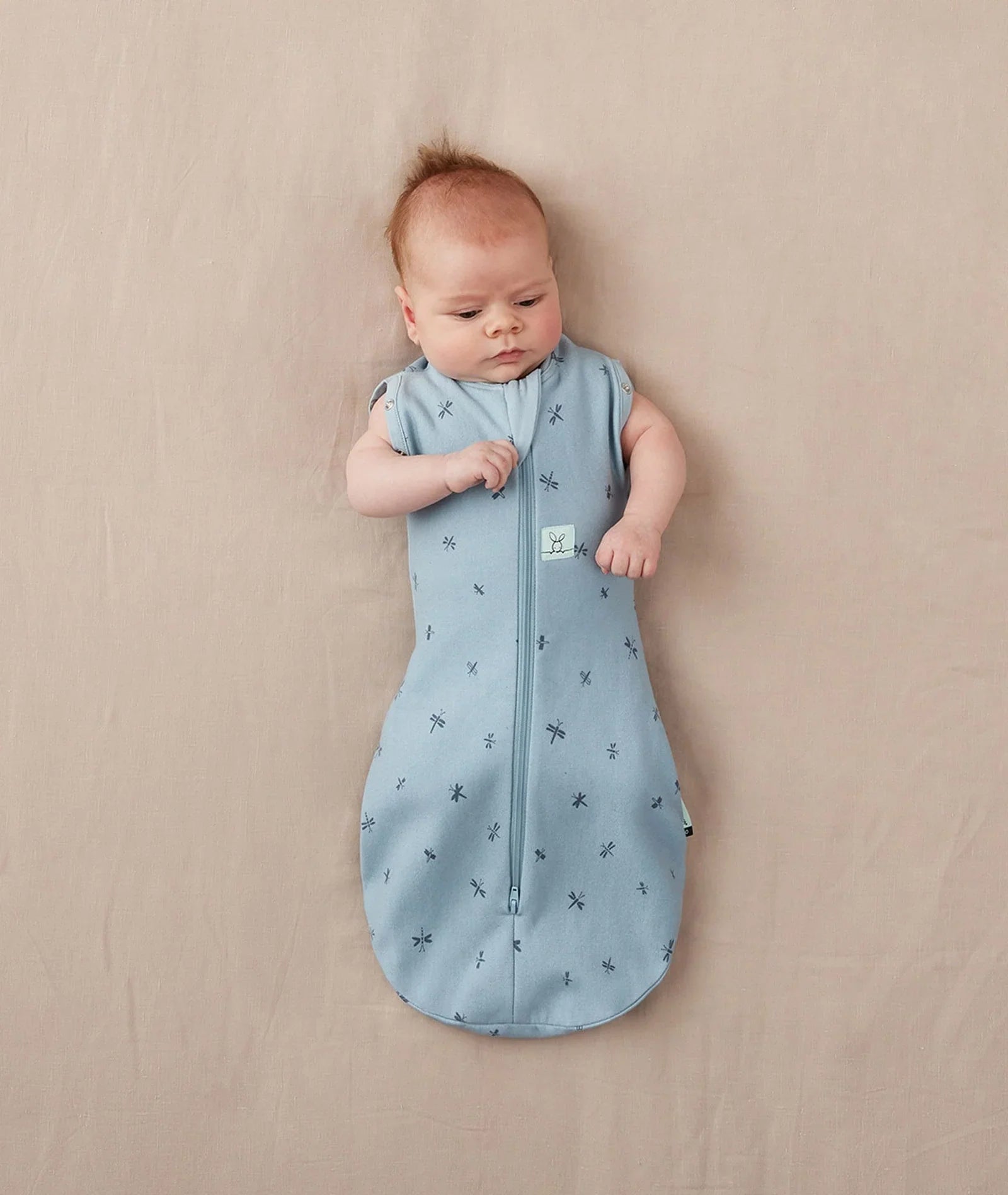 ergoPouch - Organic All Year Cocoon Swaddle Sleeping Bag - Dragonflies - 1.0 TOG