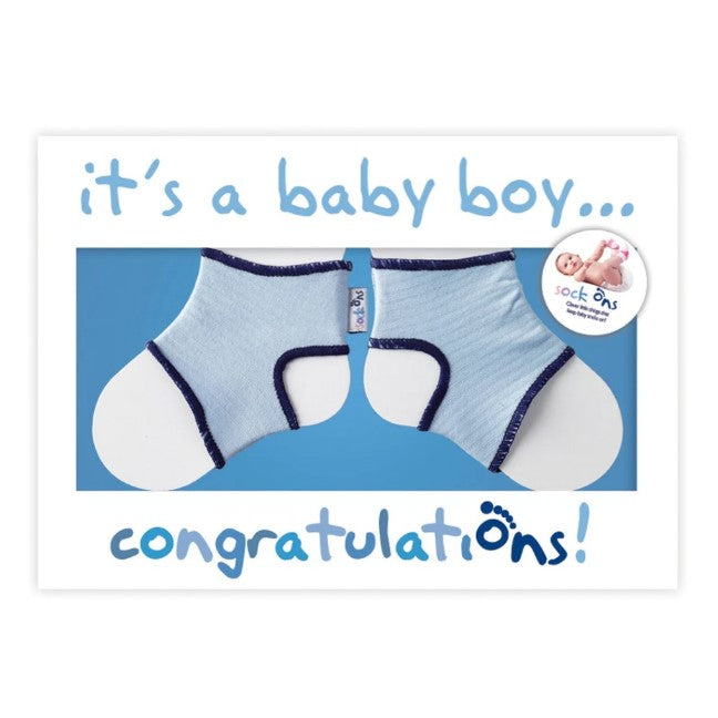 Sock Ons Congratulations Gift Card - Baby Girl or Boy