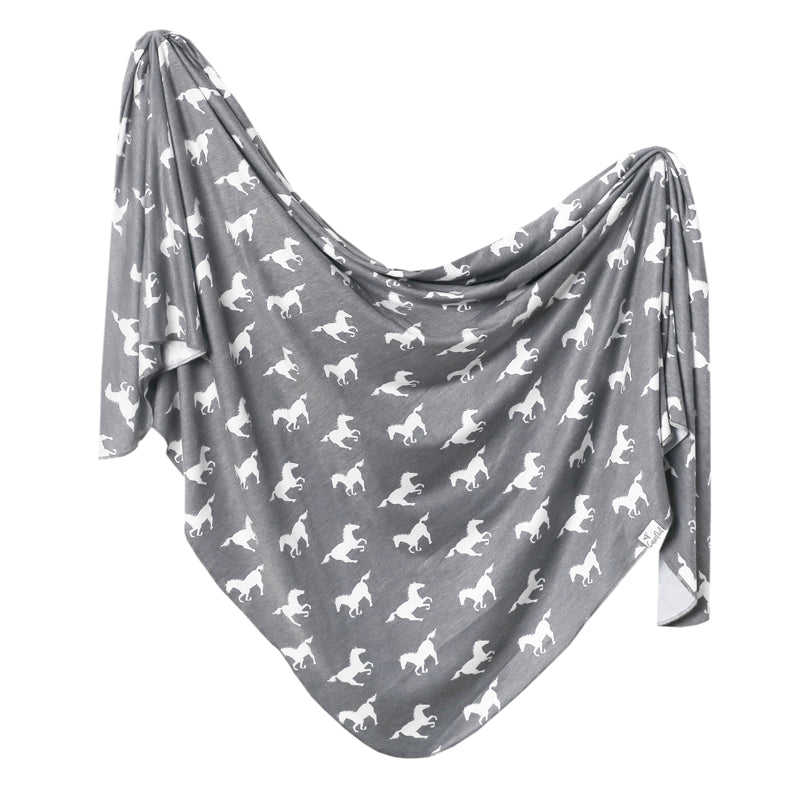 Copper Pearl Knitted Swaddle Blanket - Colt
