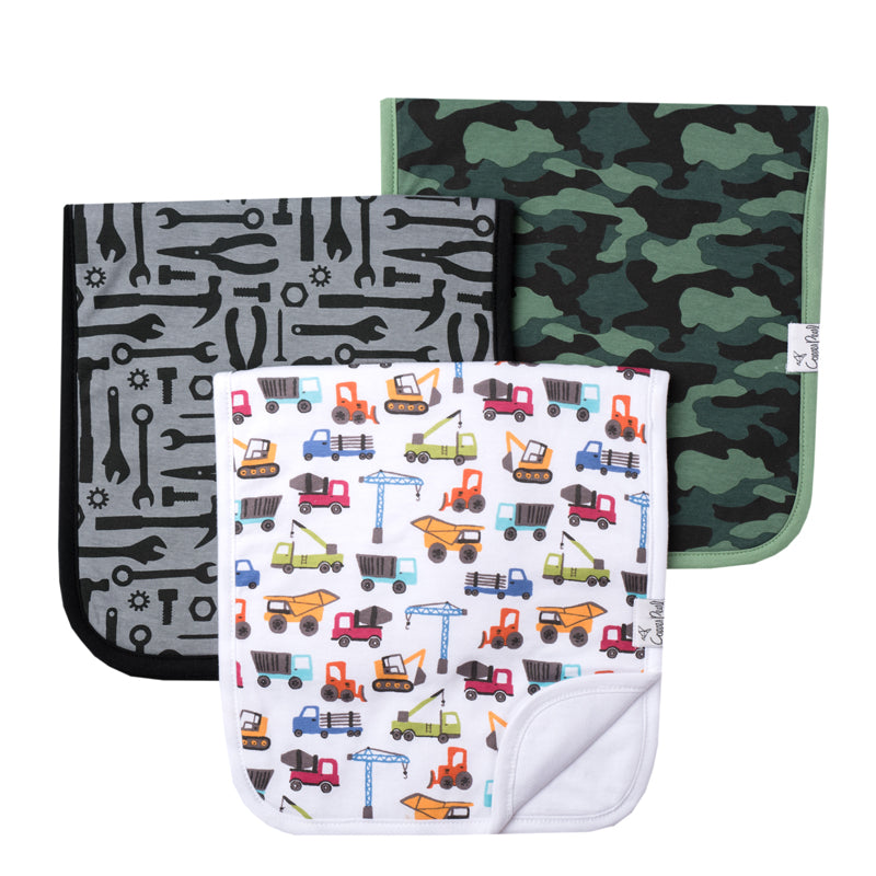 Copper Pearl Premium Burp Cloths - Diesel - 3 Pack
