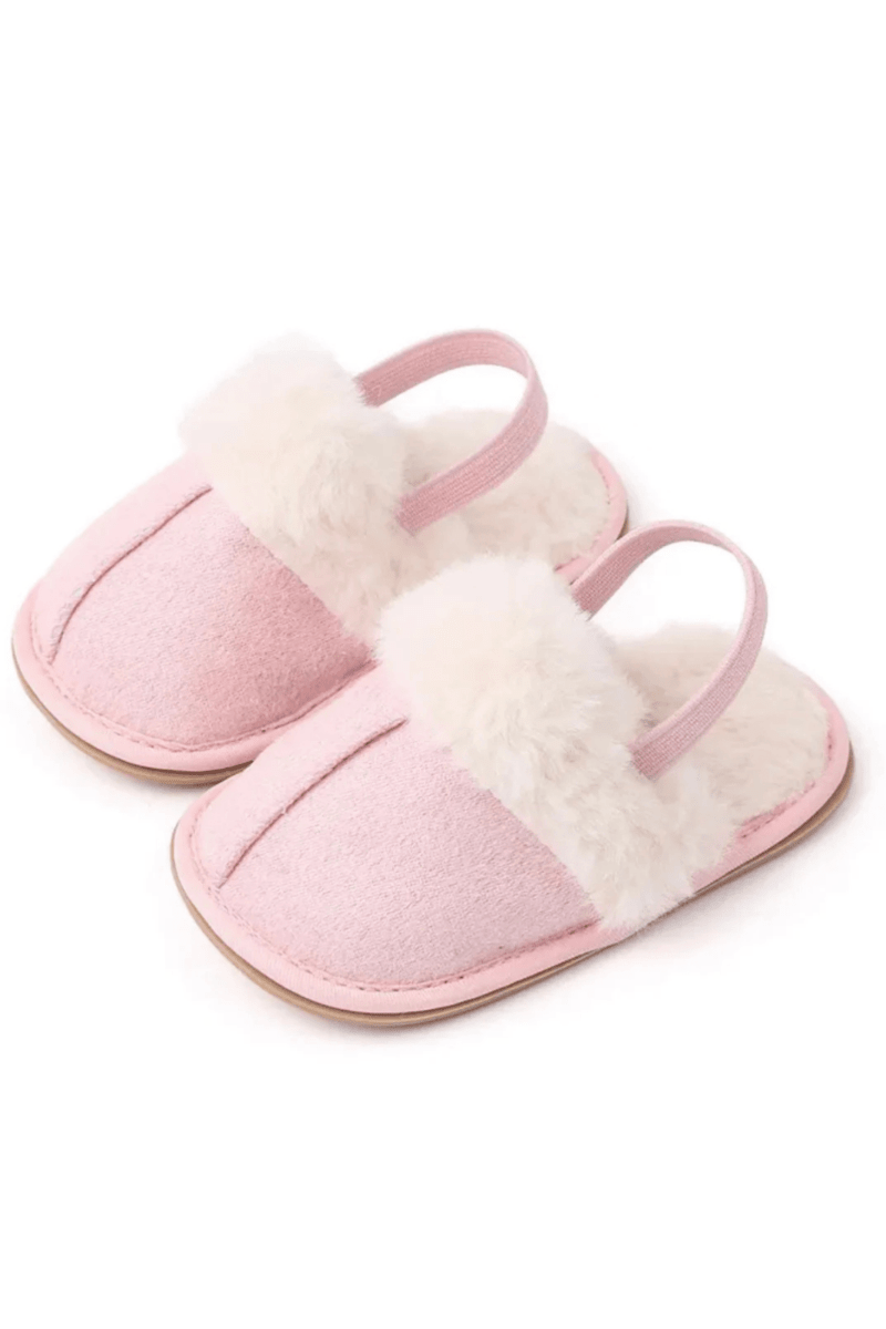Cozy Crew Club - Fur Slippers for Babies & Toddlers - Beige, Brown or Pink