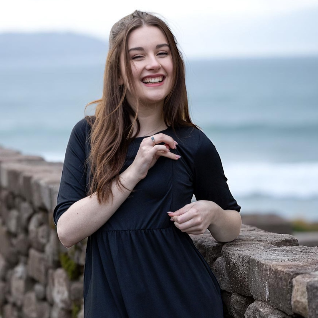 The Midi Breastfeeding Dress - Classic Black