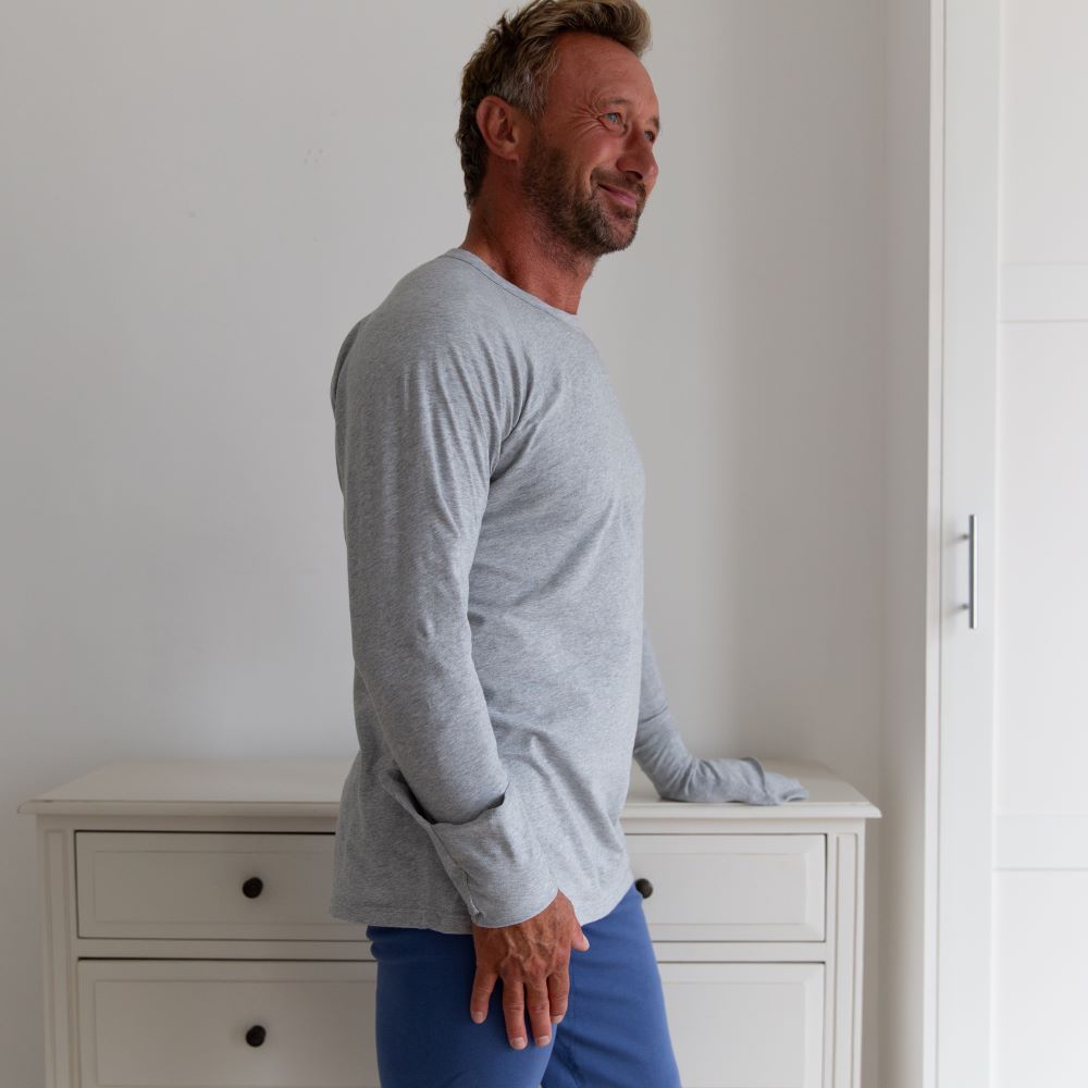 Eczema Clothing Adult Scratch Mitten T-Shirt / Sleep Top with Opening Hand