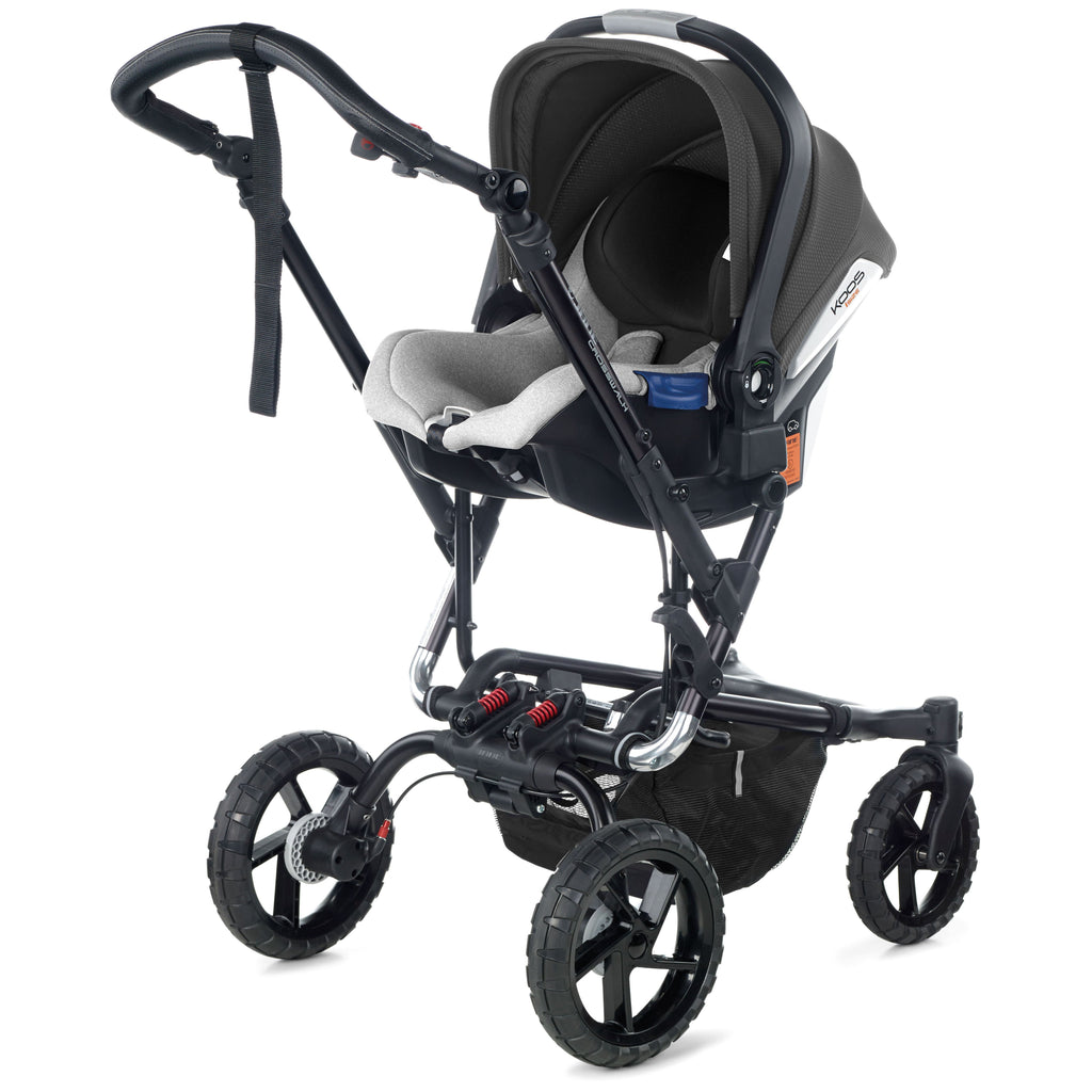 Jané Crosswalk-R All-Terrain Travel System with Carrycot & Koos iSize R1, Tech Mouse / Black Grey