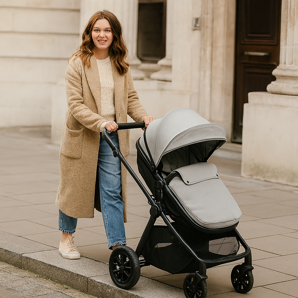 For Your Little One Cruise 3 In 1 Travel System With Car Seat And ISOFIX Base - Pebble Sage