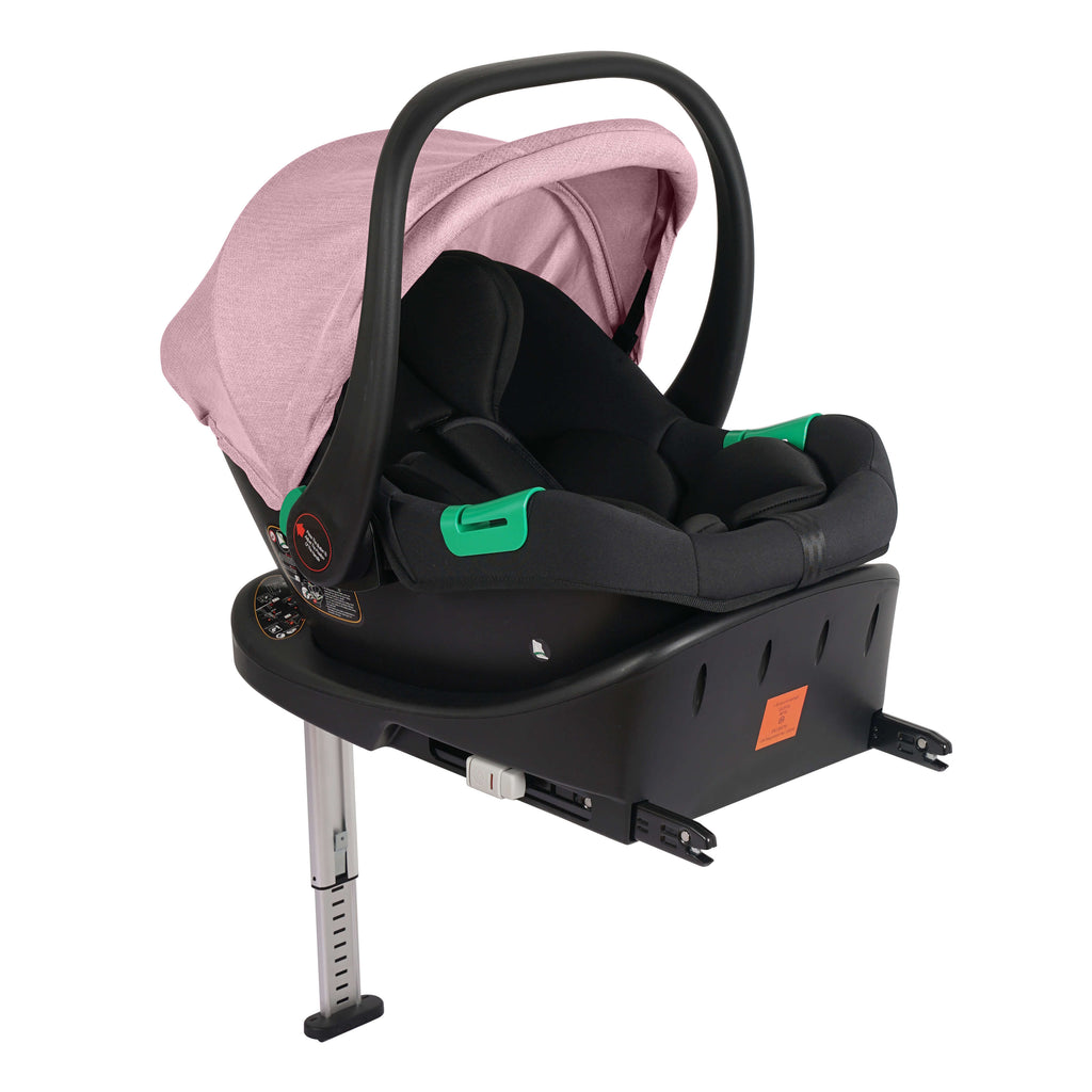 For Your Little One Cruise 3 In 1 Travel System With Car Seat And ISOFIX Base - Blush Rose