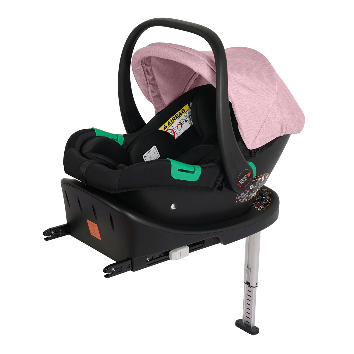 For Your Little One Cruise 3 In 1 Travel System With Car Seat And ISOFIX Base - Blush Rose
