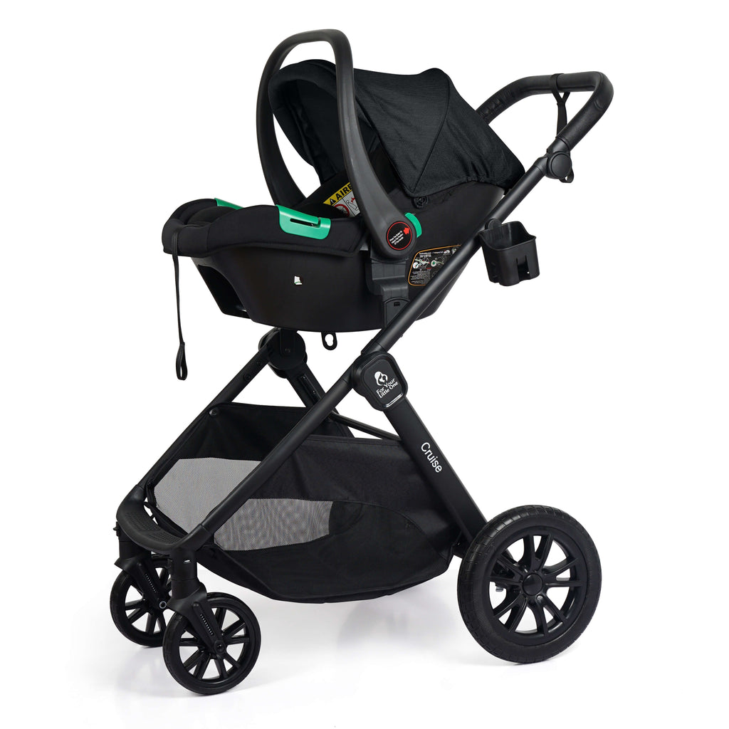 For Your Little One Cruise 3 In 1 Travel System With Car Seat And ISOFIX Base - Eclipse Black