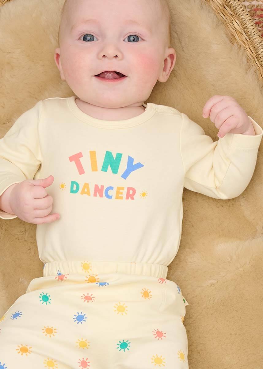 The bonniemob Tiny Dancer Rainbow Baby Bodysuit