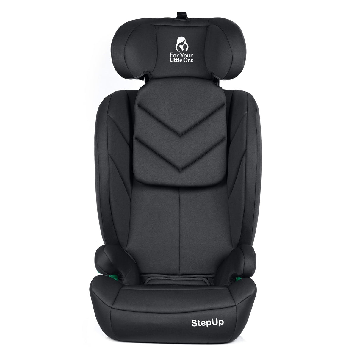 For Your Little One Stepup I-Size Belted 2/3 Car Seat Booster Seat - Midnight Black (4-12 Years)