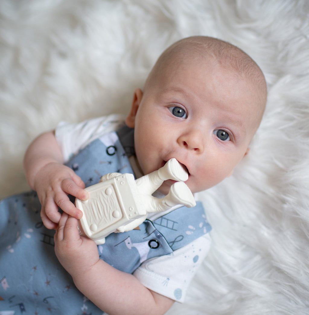 Natural Rubber Space Teether Baby Toy - AstroGNAW® Astronaut