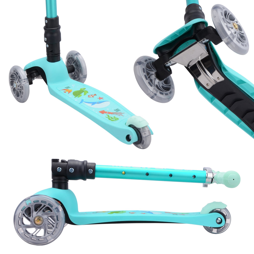 Teeny Fold 3 Wheel Scooter - Ocean
