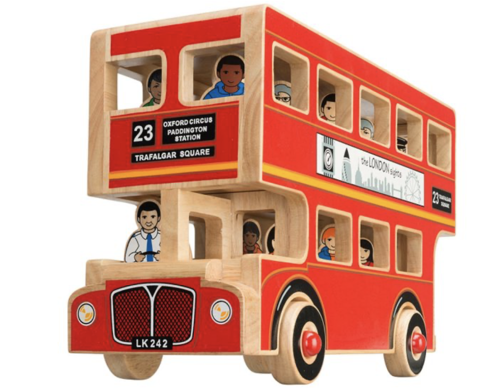 Deluxe Wooden London Bus Playset