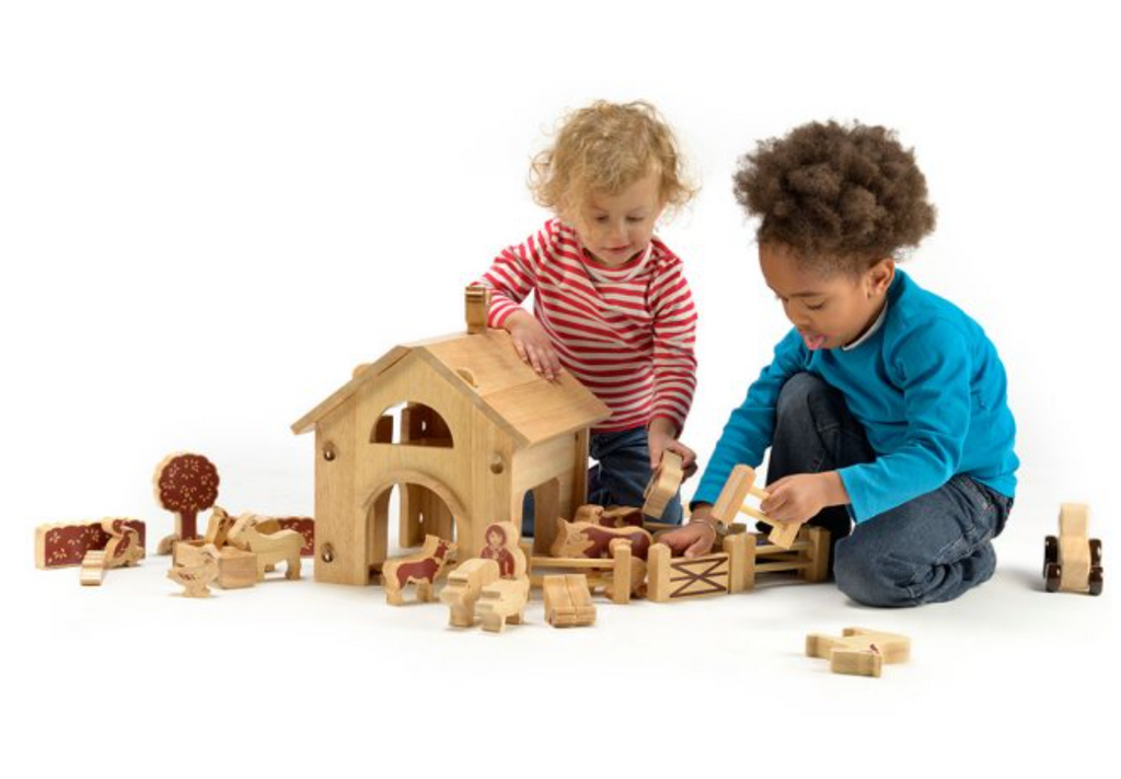 Deluxe Farm Barn Playset with Natural Characters