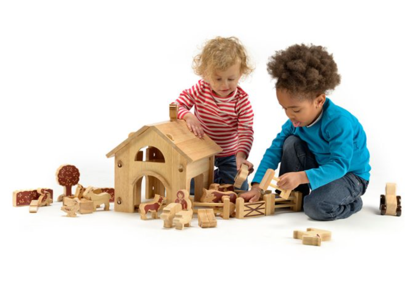 Deluxe Farm Barn Playset with Natural Characters