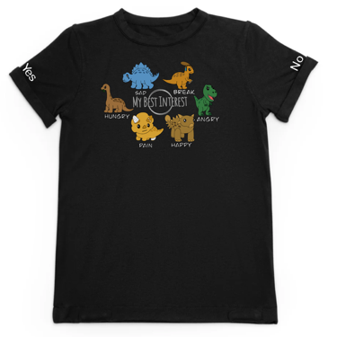 Comfa Kids Communication Fidget-T - Dinosaurs - Black