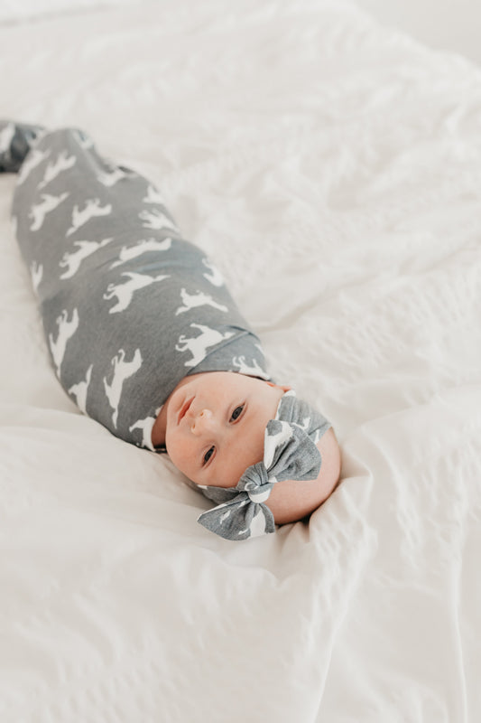 Copper Pearl Knitted Swaddle Blanket - Colt