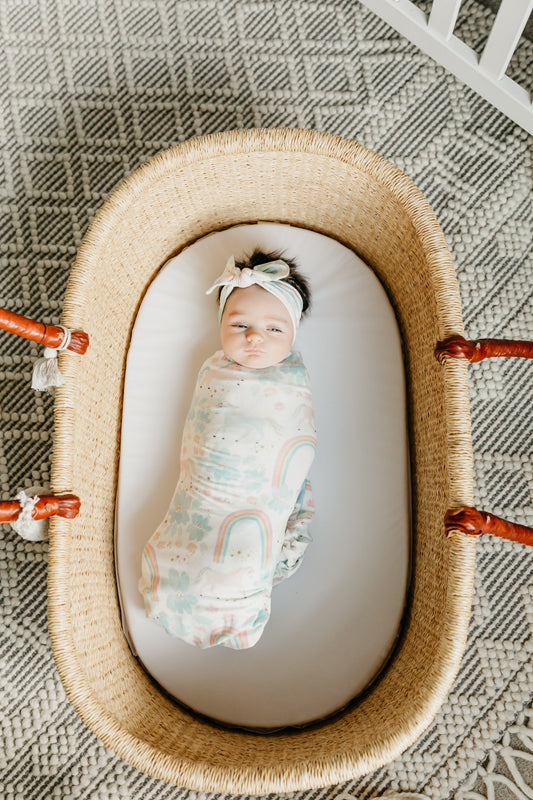 Copper Pearl Knitted Swaddle Blanket - Whimsy