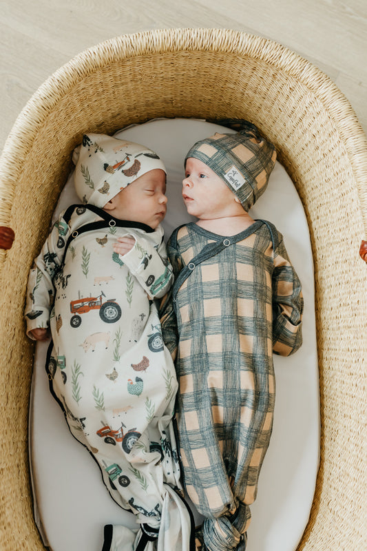 Copper Pearl Newborn Gown - Jo