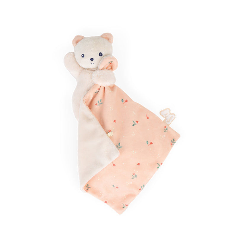 Kaloo Carre Douceur Doudou Bear - Leaves Of Love - 17cm