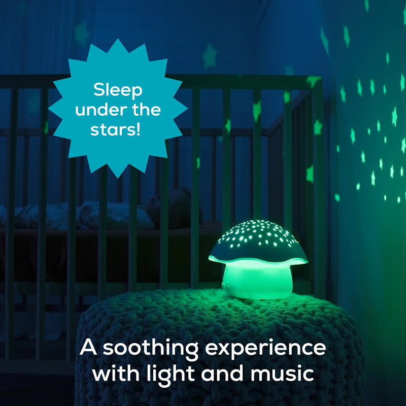 Pabobo by Angelcare Mushroom Musical Stars Projector  - Blue