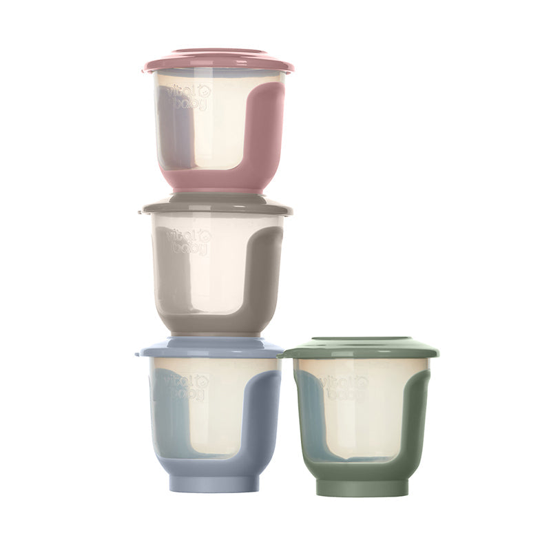 Vital Baby Nourish Store & Wean™ Pots - 120ml - 4 Pack