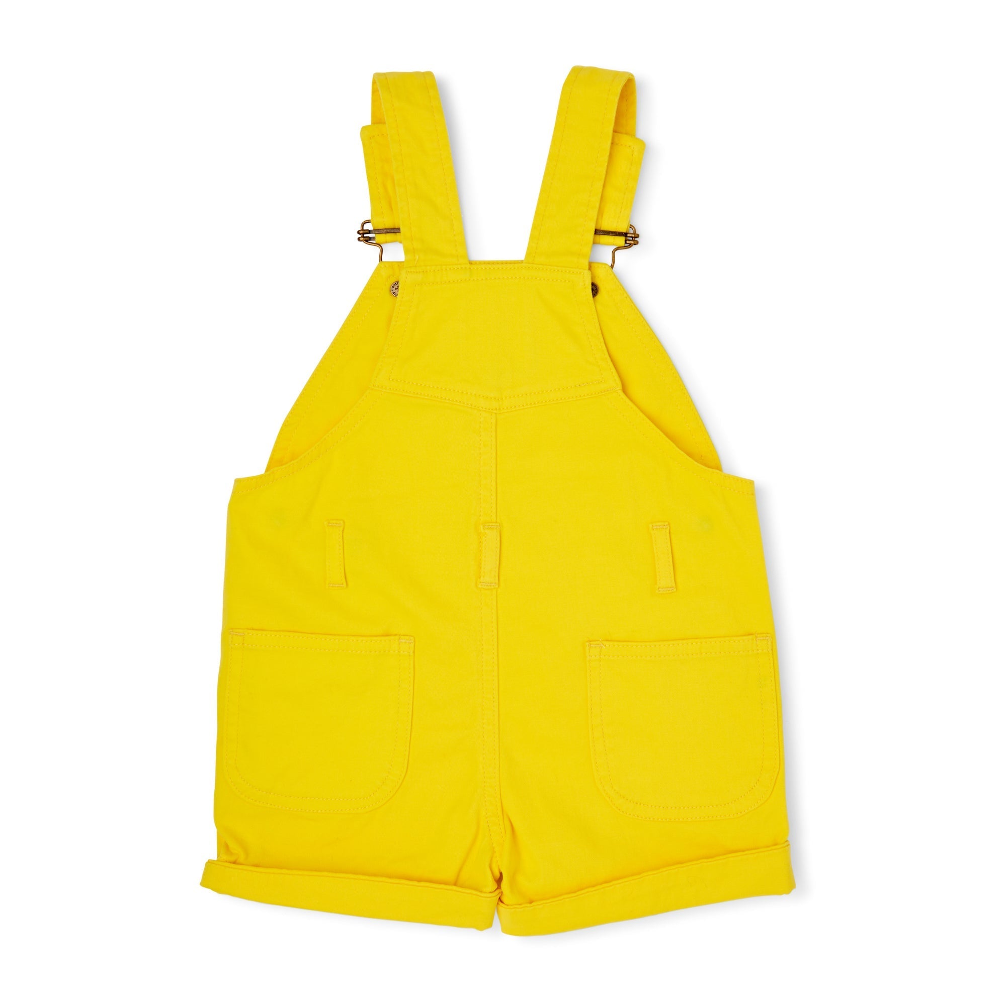 Dotty Dungarees Shorts - Sunshine Yellow