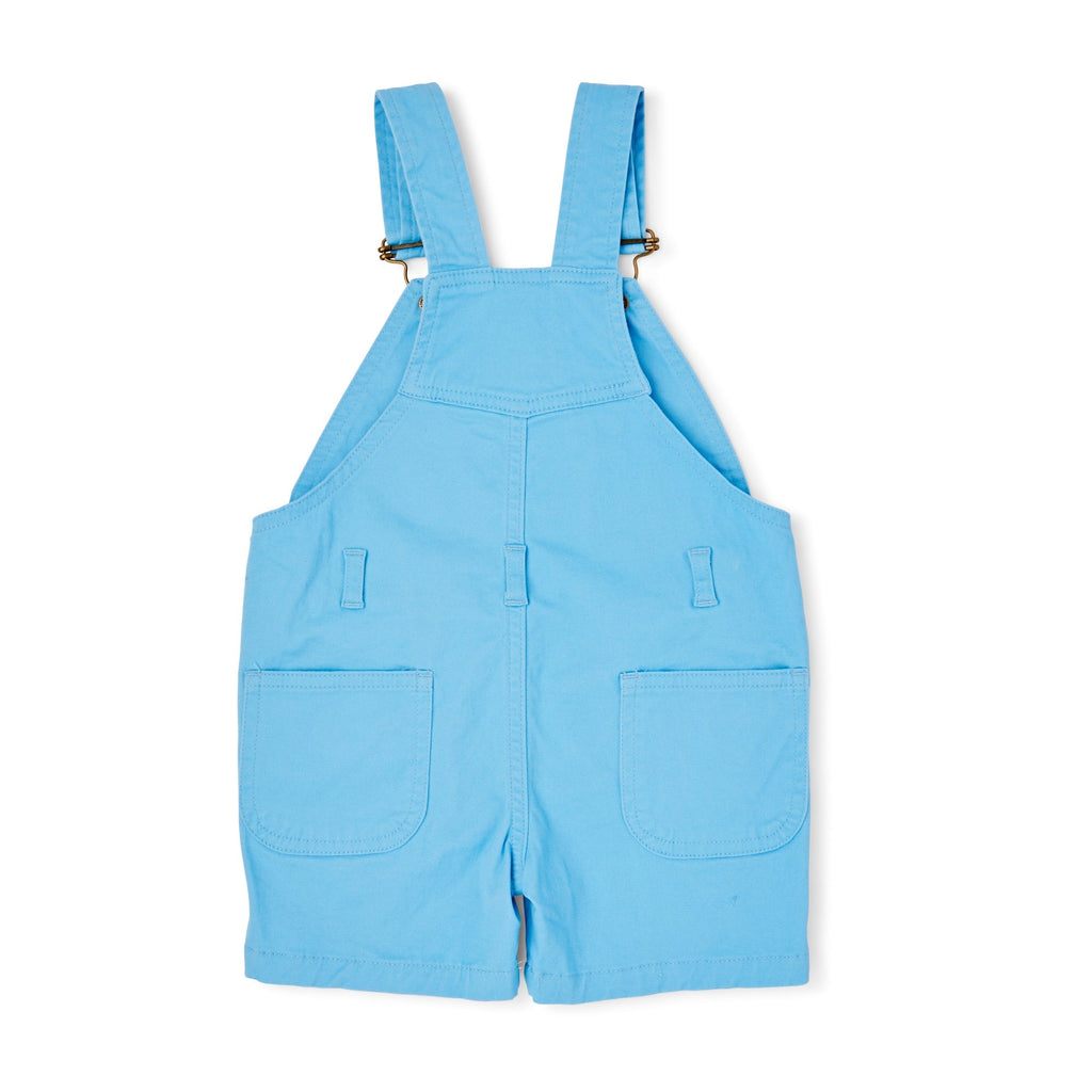 Dotty Dungarees Dungaree Shorts - Sky Blue