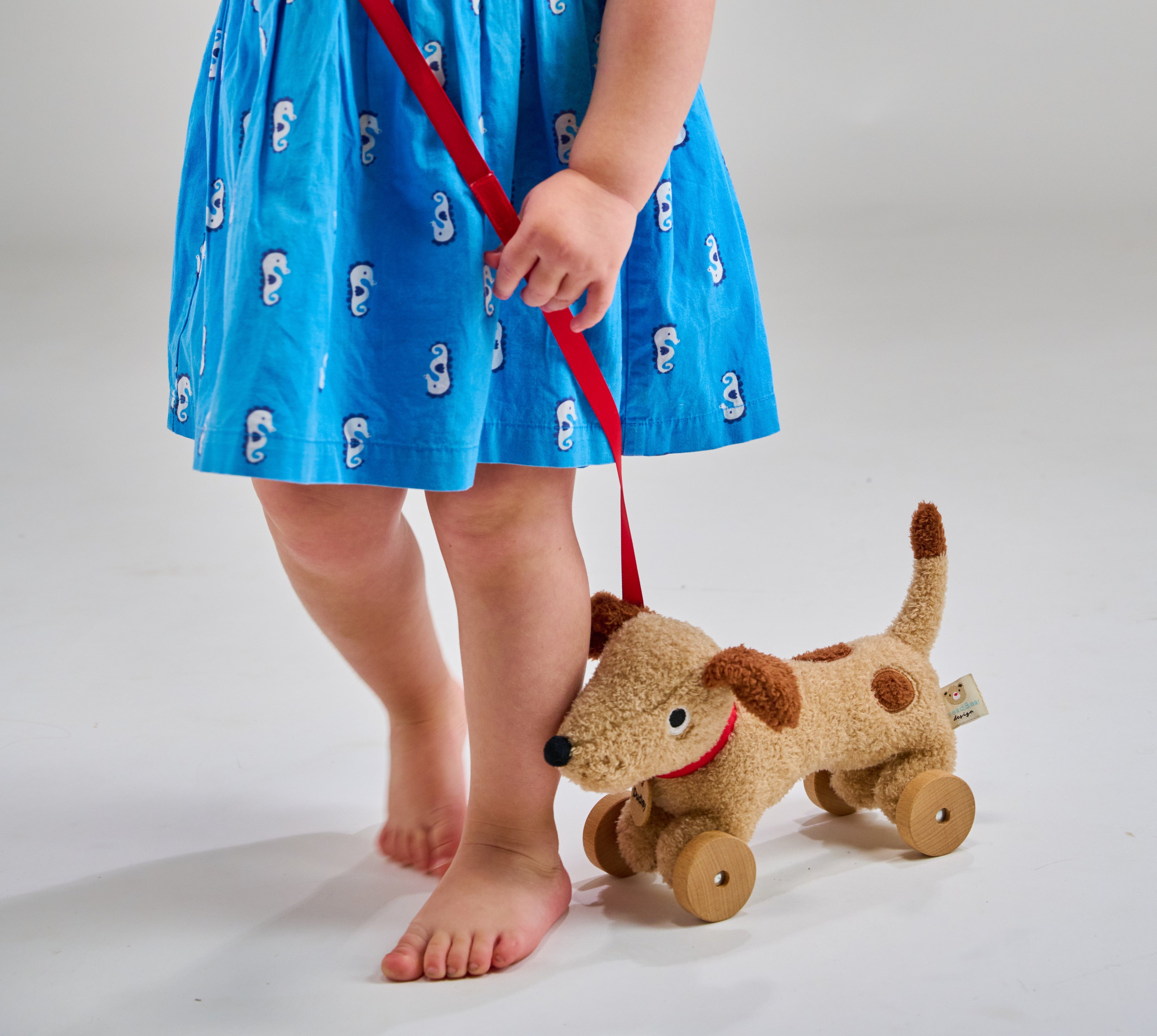 ThreadBear Design Dudley Pull Along Cuddly Dog