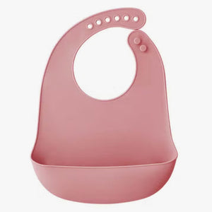 Bavoir en silicone en rose poussiéreux