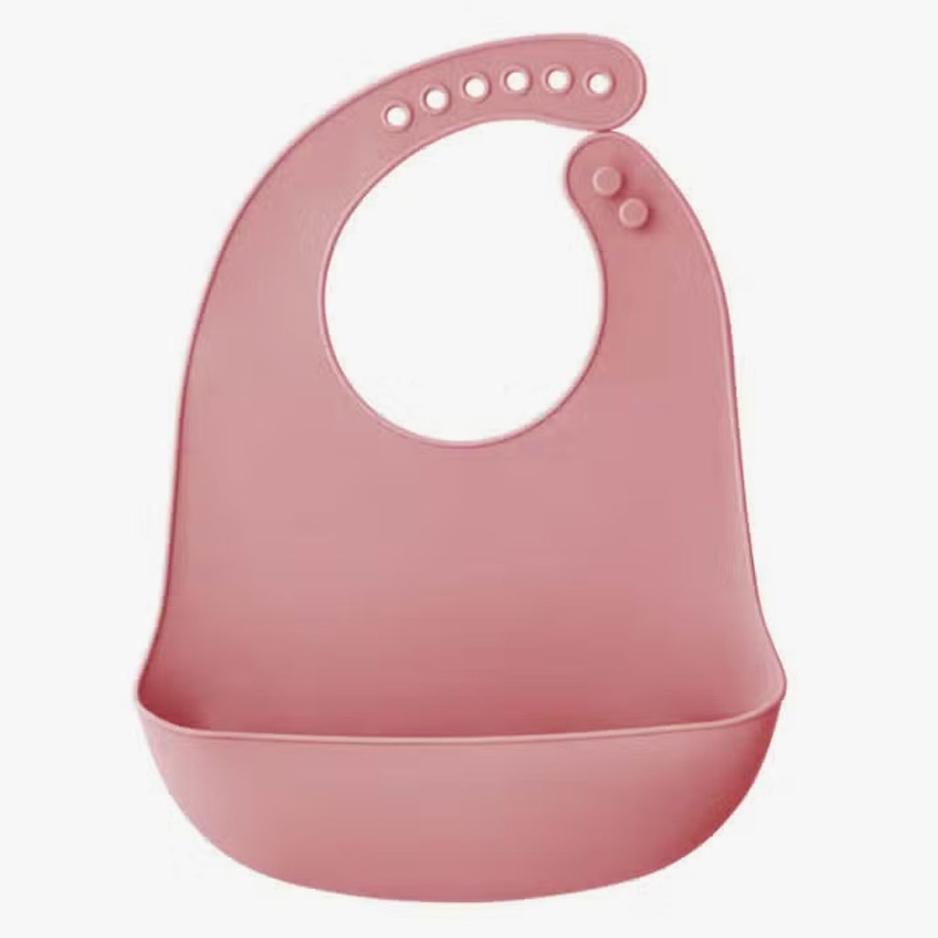 Bavoir en silicone en rose poussiéreux