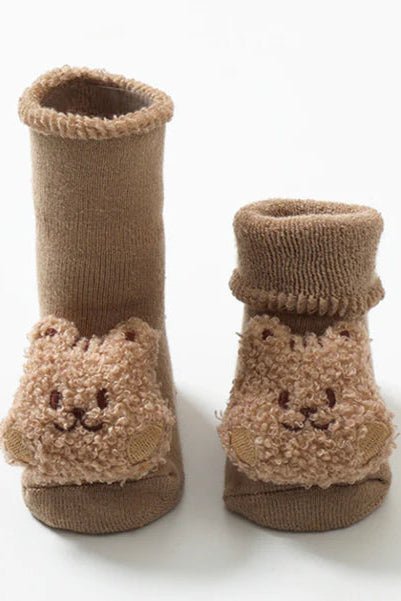 Cozy Crew Club - Boucle Teddy Slipper Socks For Little Feet